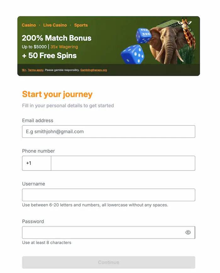 Casimba Casino CA reg